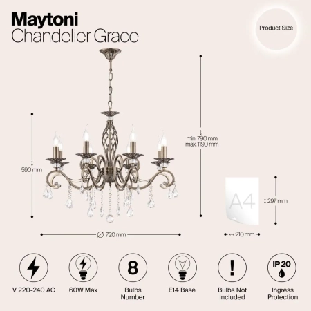 Люстра Maytoni RC247-PL-08-R