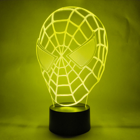3D светильник  Маска Человека Паука