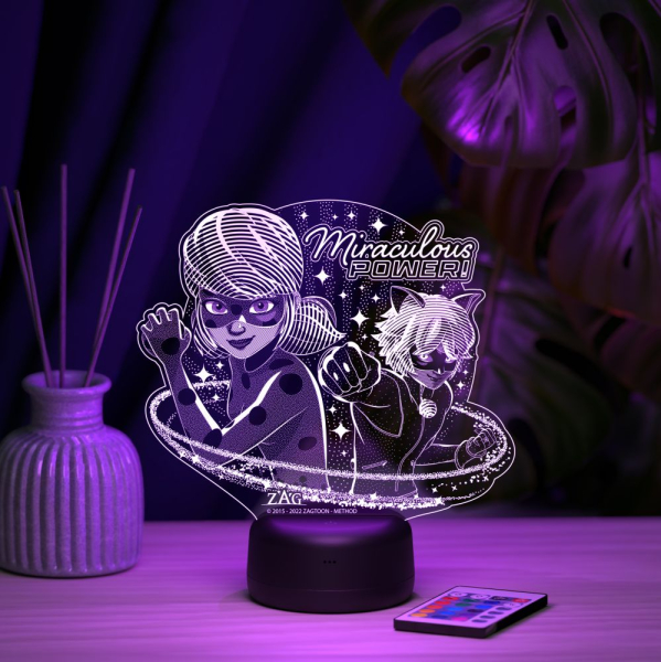 3D светильник  Леди Баг и супер кот №3