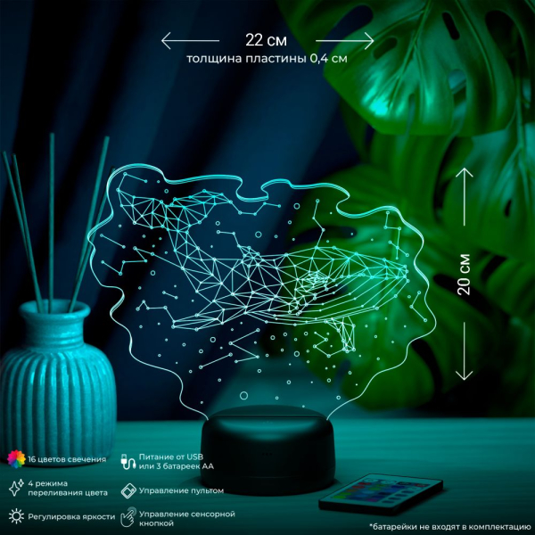 3D светильник  Светильник "Созвездие кит"