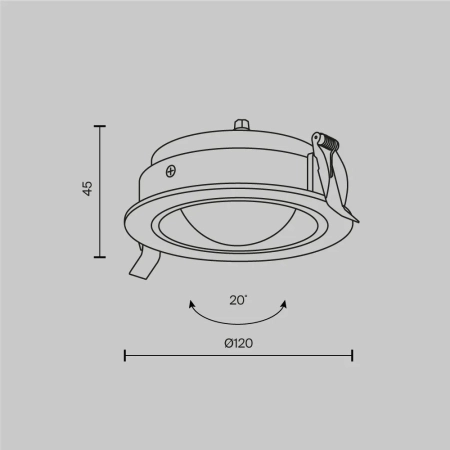 Встраиваемый светильник Technical DL105-12W3K-W