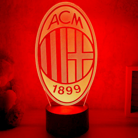 3D светильник  Милан - ACM (Associazione Calcio Milan)