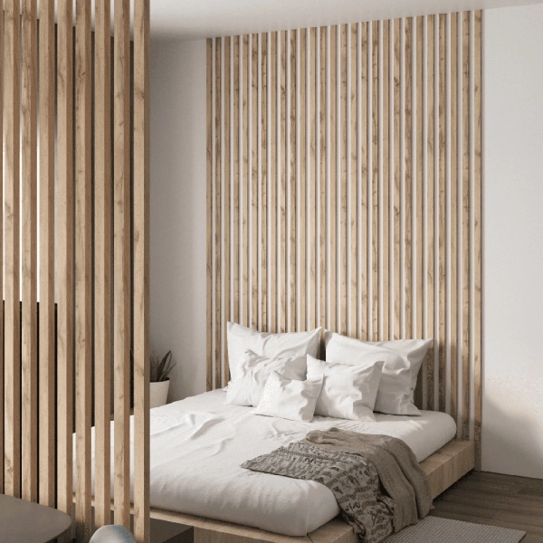 2К Интерьерная рейка МДФ Stella Бриона Light Пекан 16*40*2700 (уп.8шт.)