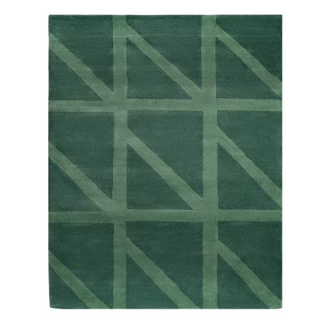 Ковер шерстяной ручной работы geometric dance зеленого цвета, 160х230 см