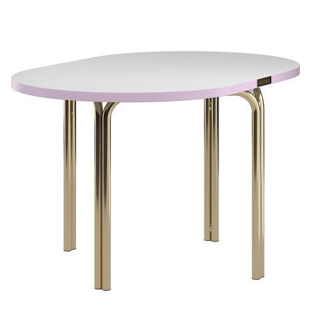 Столик кофейный ror, 75х50 см, латунь/серый/розовый