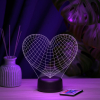 3D светильник  Светильник "Объемное сердце"