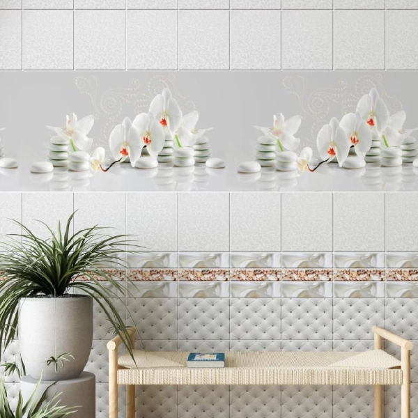 Панель пласт. "Новита" Орхидея белая (Узор) 2,7*0,25