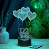 3D светильник  Светильник "Шарики сердечки LOVE"