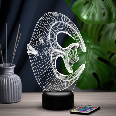 3D светильник  Светильник "Рыба-круг"