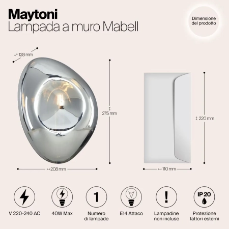 Настенный светильник (бра) Maytoni MOD306WL-01CH