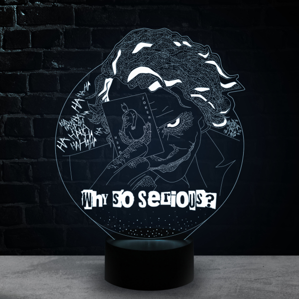 3D светильник  Джокер (Почему такой серьезный)