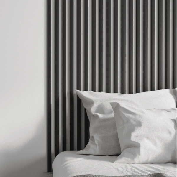 2К Интерьерная рейка МДФ Stella Милана Standard Black Edition 20*30*2700 (уп.8 шт.)