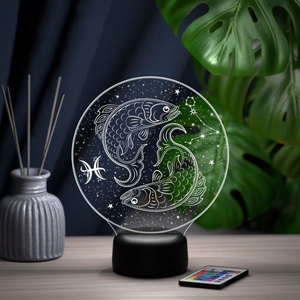 3D светильник  Светильник "Зодиак - Рыбы"