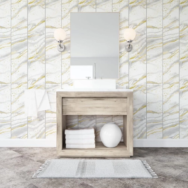 Панель ПВХ Мрамор Арктика 654 2,7*0,25 STELLA Light