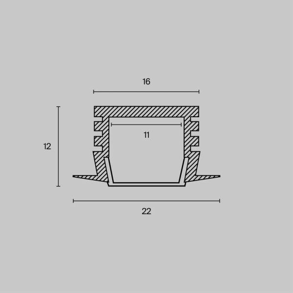 Профиль Led Strip ALM006S-2M
