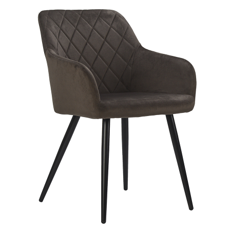 Кресло berg, beata, 81x57x53 см, велюр, коричневое
