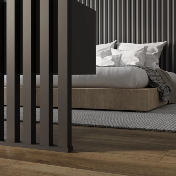 Интерьерная рейка МДФ STELLA Бриона Black Edition 16*40*2700 (уп.8шт.)