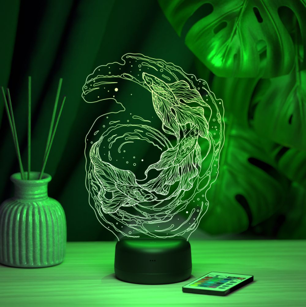 3D светильник  Светильник "Золотая рыбка"