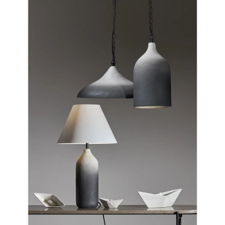 Светильник подвесной sustainable collection, D44х19 см, черный/белый