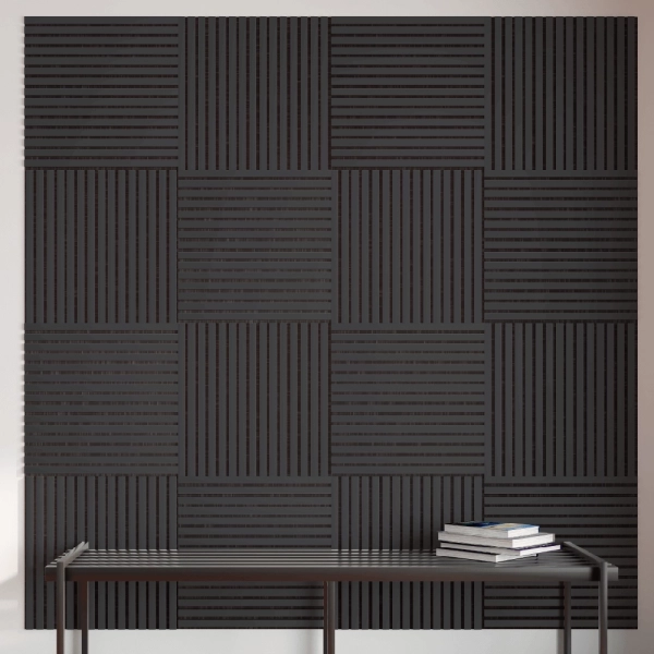 2К Панель Стеновая Акустическая Stella Comfort De Luxe Black Lead 600х600х9 (уп.1шт.)