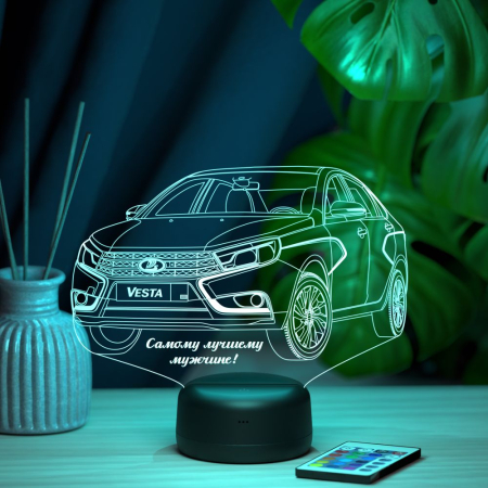 3D светильник  Светильник "Автомобиль - Lada Vesta"