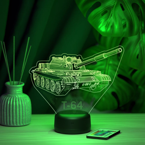3D светильник  Светильник "Танк Т-64"