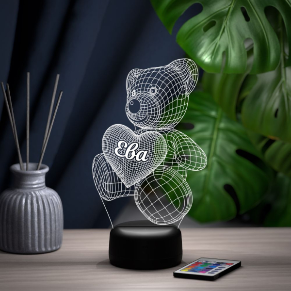 3D светильник  Светильник "Мишка с именем Ева"