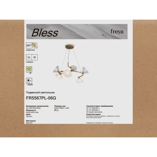 Люстра Freya FR5567PL-06G