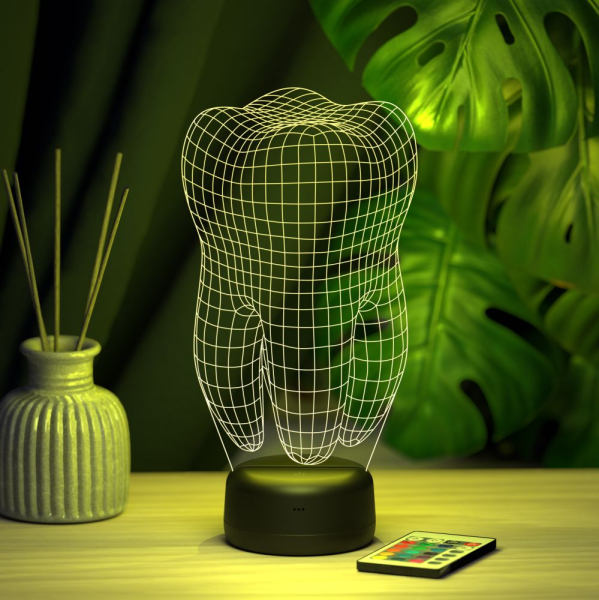 3D светильник  Светильник "Зуб"