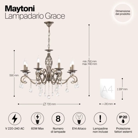 Люстра Maytoni RC247-PL-08-R