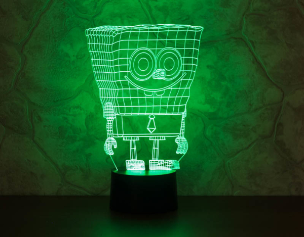 3D светильник  Спанч Боб