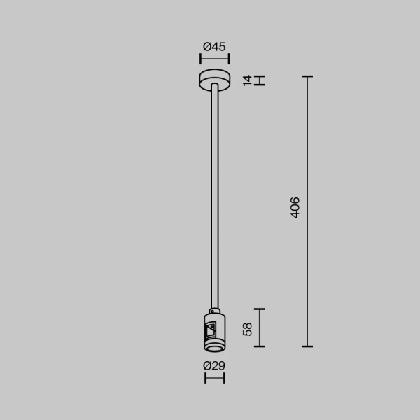 Комплектующие для систем освещения с токоведущими элементами Technical TRA158C-BL1-BS