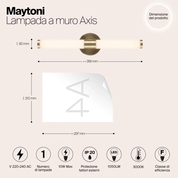 Настенный светильник (бра) Maytoni MOD106WL-L10G3K