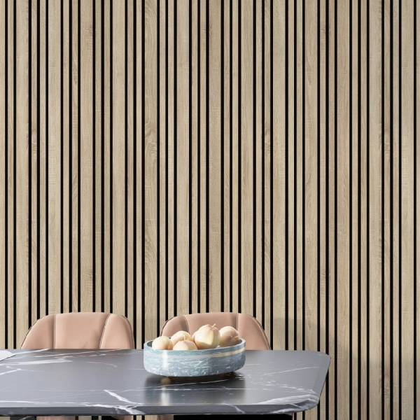 2К Панель Стеновая Акустическая Stella Comfort Dream Standart Дуб Сонома 2780х600х9 (уп.1шт.)