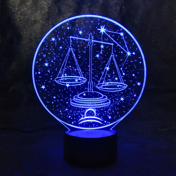 3D светильник  Зодиак - Весы