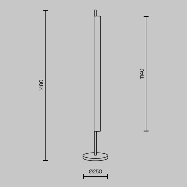 Напольный светильник (торшер) Maytoni MOD258FL-L15BS3K