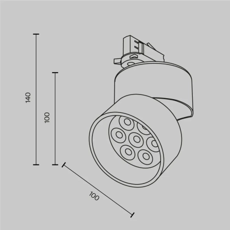 Трековый светильник Technical TR199-3-15W4K-M-B
