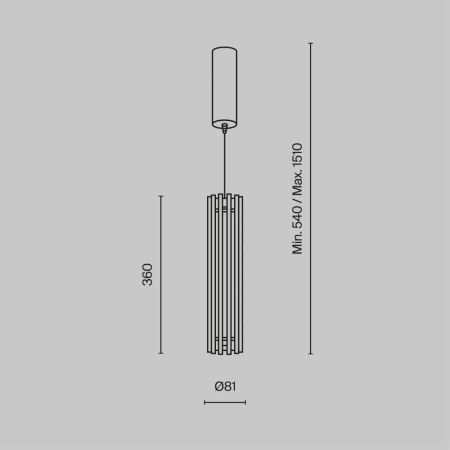 Подвесной светильник Maytoni MOD410PL-L12BS3K