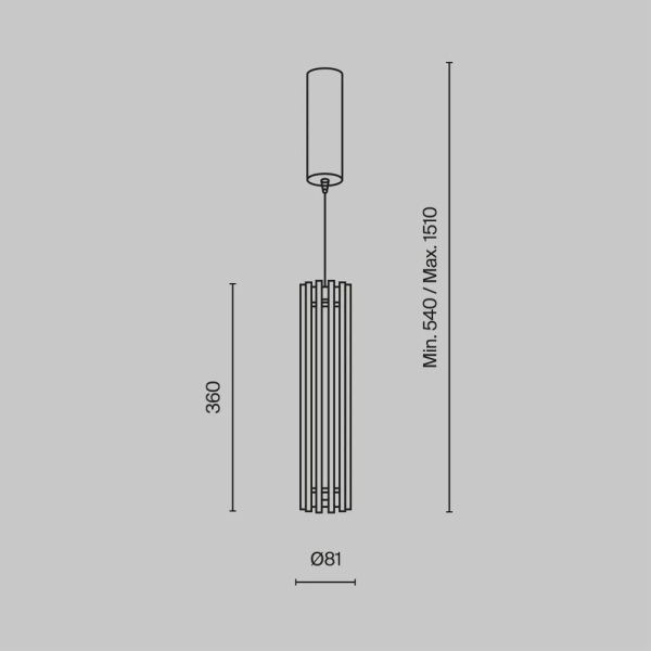 Подвесной светильник Maytoni MOD410PL-L12BS3K
