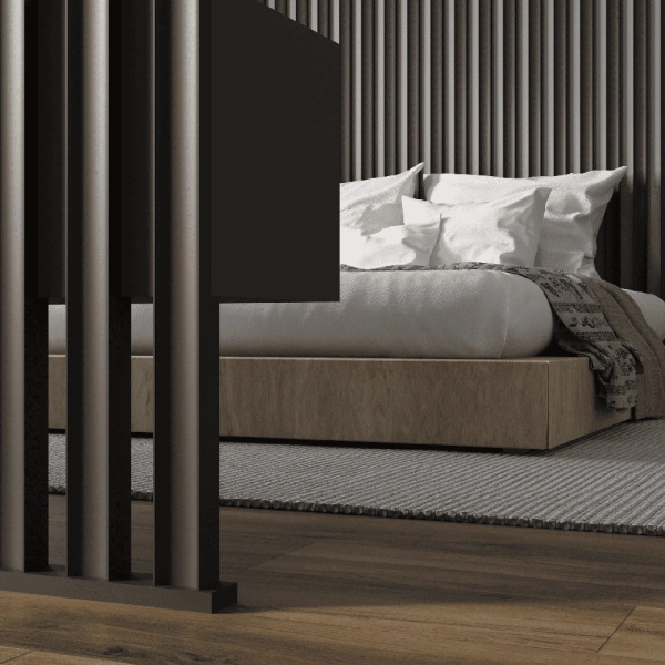 2К Интерьерная Рейка МДФ STELLA Планкен Рекесс De Luxe Black Lead 19*50*2700 (уп.4 шт.)