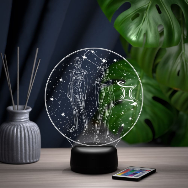 3D светильник  Светильник "Зодиак - Близнецы"