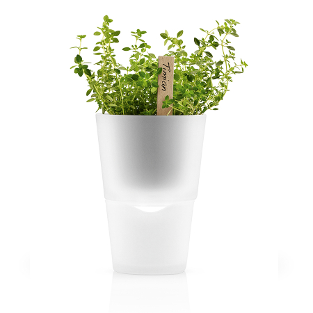 Горшок для растений с функцией самополива ?11 см матовое стекло