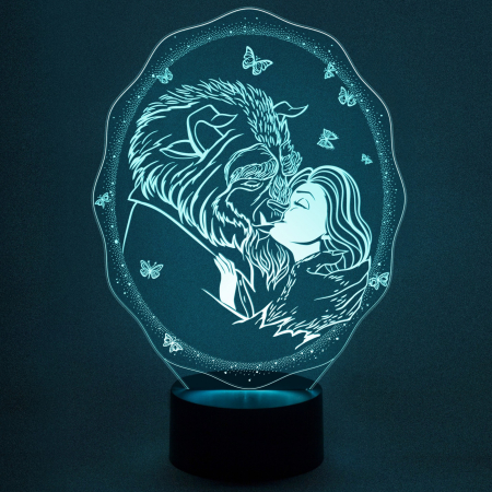 3D светильник  Красавица и чудовище