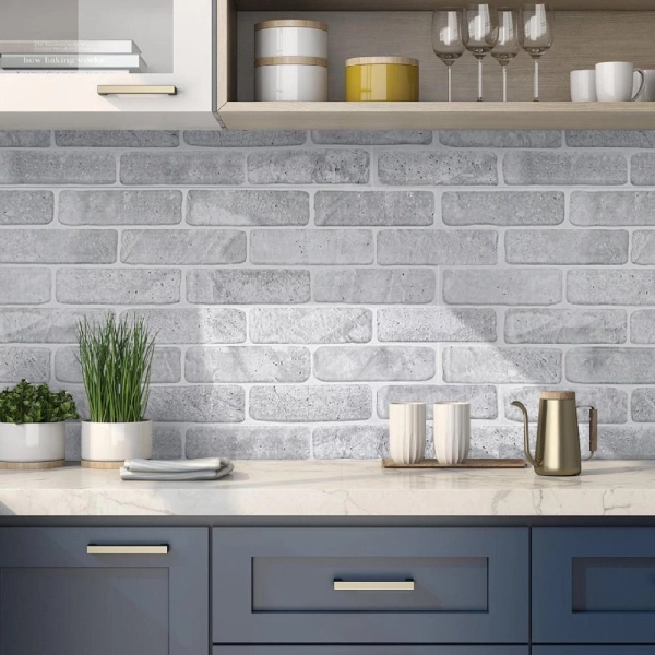 Панель ПВХ 0,3 кирпич Старый серый