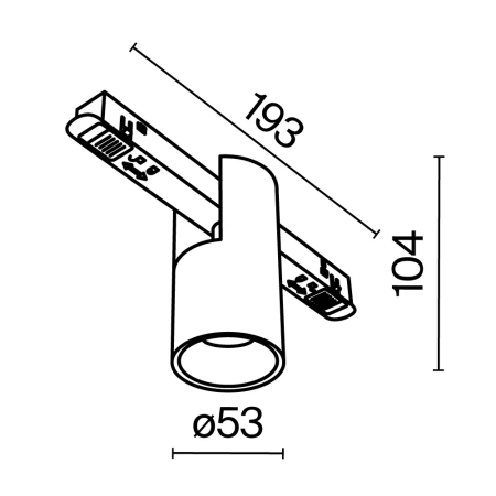 Трековый светильник Technical TR122-4-7W-DS-W