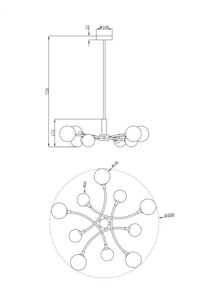 Люстра Freya FR5116PL-10BS