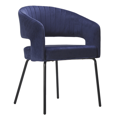 Кресло berg, ariadna, 81x57x53 см, велюр, синее