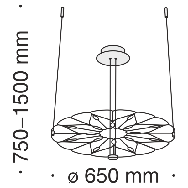 Подвесной светильник Maytoni MOD037PL-L16B