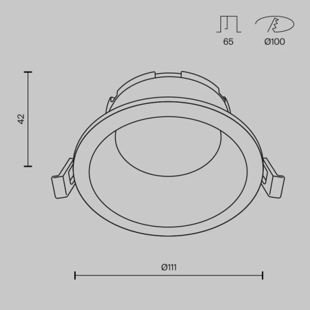 Встраиваемый светильник Technical DL126-GX53-W