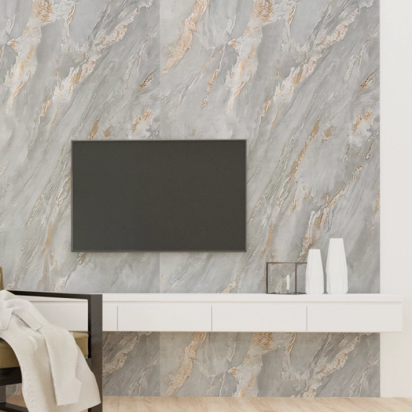 Панель PVC глянец Мелони Wall Парма серебро М-046 1200*600*1,5мм (4 шт в упак)